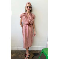 Mauve stripe Slim Dress - Mauve/Rose Stripe