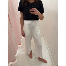 PIGMENT FRENCH TERRY PANTS - WHITE