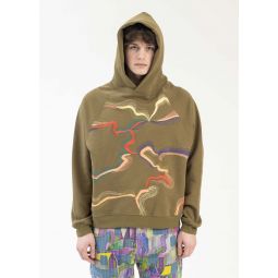 Richgainer Embroidery Hoodies - Olive Multi