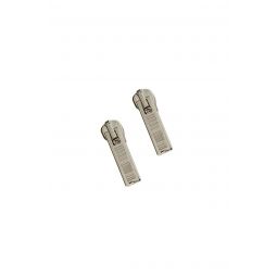 Barcode Zipper Earrings - Silver