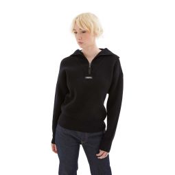 Half-Zip Boxy Sweater - Black