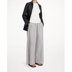 Pisca organic cotton trousers - Navy Stripe