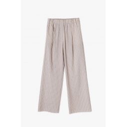 Pencil Stripe Trousers - Pearl
