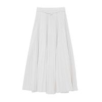 Striped Linen Cotton Siddons Skirt - Ivory