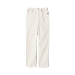 70s Stove Pipe Jean - Vintage White