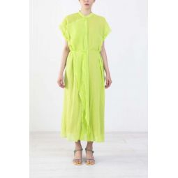 Gauze Dress - Lime Ruffle