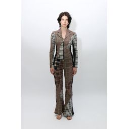 Multi Check Kelly Trousers - brown