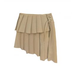 Zemeta Asymetric Pray Skirt - Beige