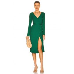 A Coste Wrap Dress - Dark Emerald