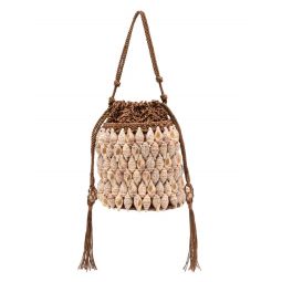 Nadia Seashell Bucket Bag - Pecan Brown