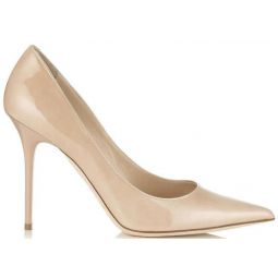 Abel Patent Leather Pointy Toe Pumps - Nude