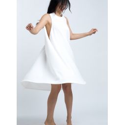 Punica Sleeveless V Back Dress - White