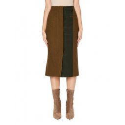 Khaki Wool skirt