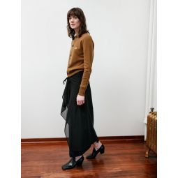 by Yohji Yamamoto Double Layer Float Skirt - Black
