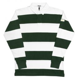 STRIPED RUGBY - green/white