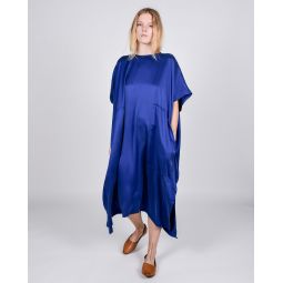 Cooper Silk Dress - Cobalt