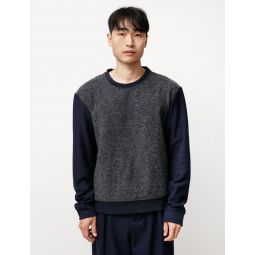 Cotton Mix Sweatshirt - Dark gray/Light gray/Blue