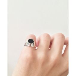Onyx Signet ring - Sterling silver