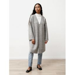 Ura Boiled Wool Coat - Heather Grey