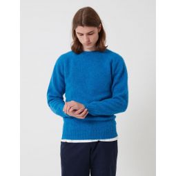 Bhode Made in Scotland Supersoft Lambswool Jumper - New Blue