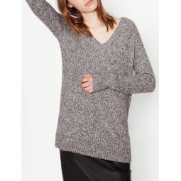 Asher V-Neck Sweater - Heather Grey Multi