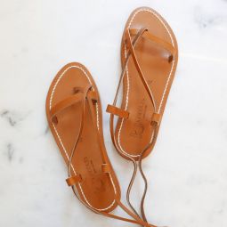 Tiresias Leather Sandals - Natural Tan