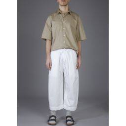 OVATE BAGGY PANT - WHITE FINE TWILL