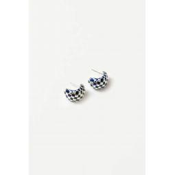 Nellie Earrings - Sterling Silver/Navy Resin