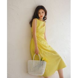 Hollow Out Yellow Dress
