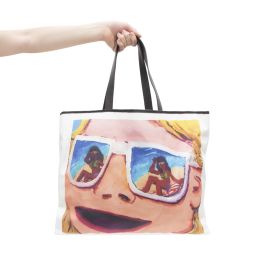 Graphic Print Woman in Shades Tote Bag - MULTI