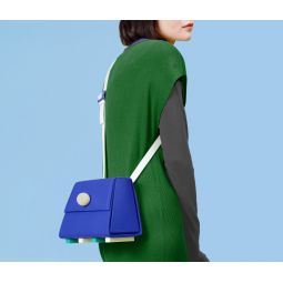 The trapezoid shoulder bag - Blue
