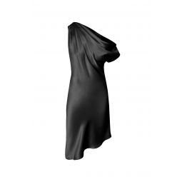 Venus Drop Shoulder Dress - Black