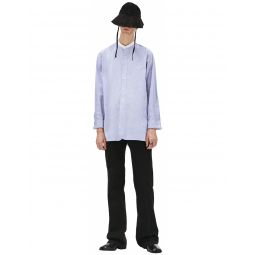Blue striped embroireded shirt - Blue