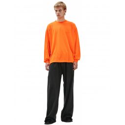 Longsleeve With Embroidered Logo T-Shirt - Orange