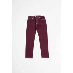 Tapered jeans - burgundy