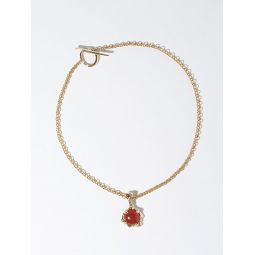 Lava Amulet necklace - Bronze/Camelian