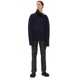 collar sweater - Dark blue