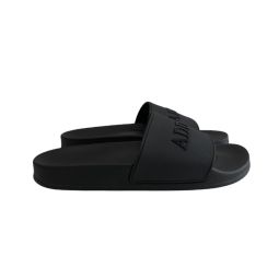 Addict Luxury Mens Slide ADDICT-003 Sandals - Black Shiny