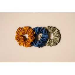 100% Mulberry Silk Large Scrunchie Sets - Rich Earth