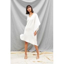 Oversized Dart Dress - White