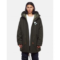 Endless Knot Fish Tail Coat - Olive Green