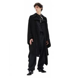 Coat With Voluminous Sleeves - Black