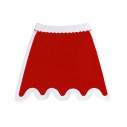 Adelie Wavy Mini Skirt - Red
