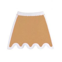 Adelie Wavy Mini Skirt - Light Brown