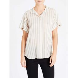 Clean Collar Short Sleeve Shirt - WHITE
