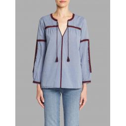 Marlen Blouse - Chambray/Burnt Current