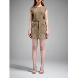 Maroone Suede Dress - Light Army