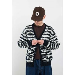 Gilles de Brock Knitted Cardigan - Navy/Off White