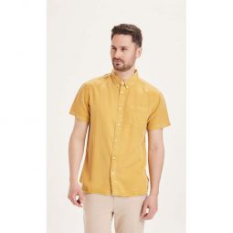 Knowledge Cotton Apparel Larch Tencel Garment Dyed Shirt - Honey Gold
