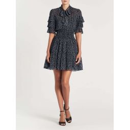 Short Sleeve Mini Cheetah Dress - Black Combo